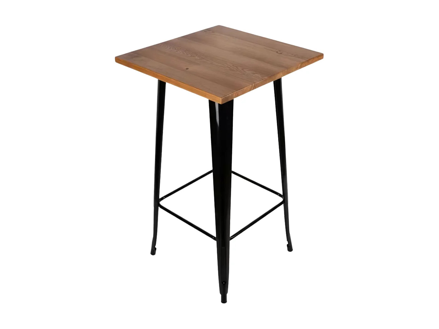 Mesas Bar - Mesa Torix Alta Madera Natural 60 cm - Negro