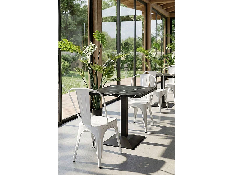 Mesas Bar - Mesa Kuat Black 70 cm - Mármol Negro