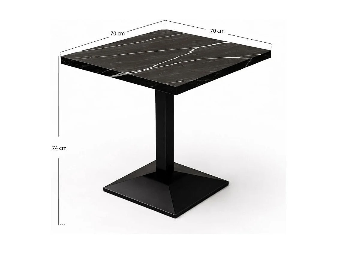 Mesas Bar - Mesa Kuat Black 70 cm - Mármol Negro