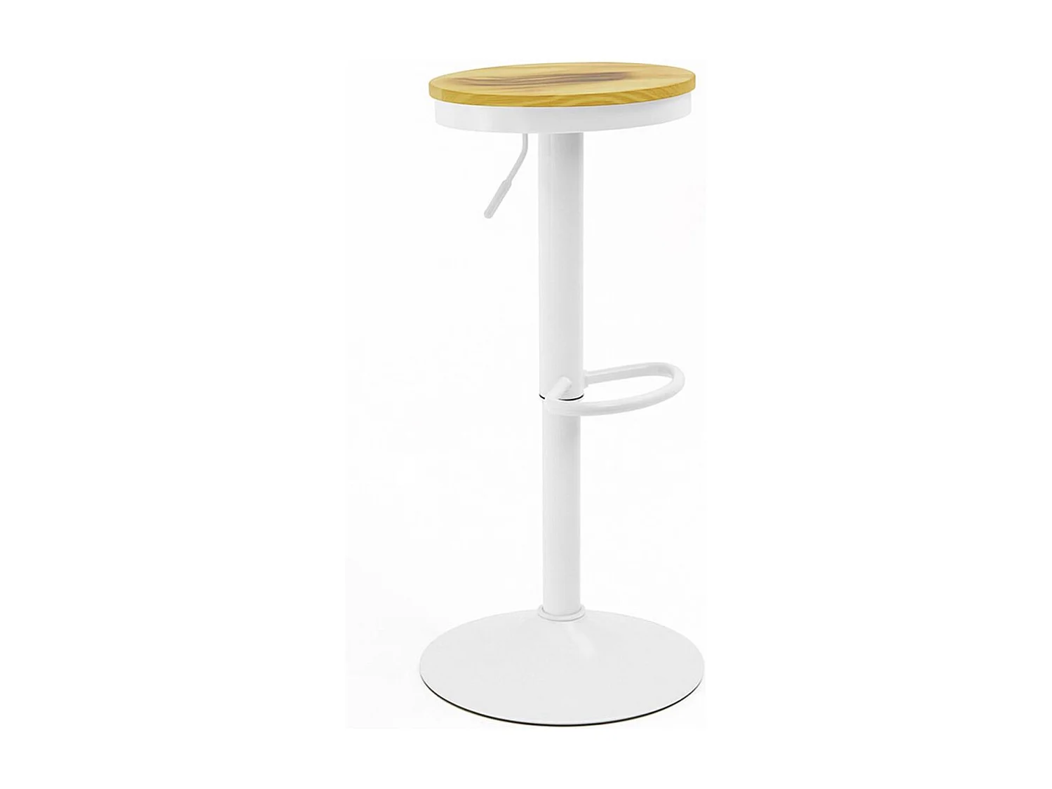 Taburetes Cocina - Taburete Vikin Asiento Madera - Blanco