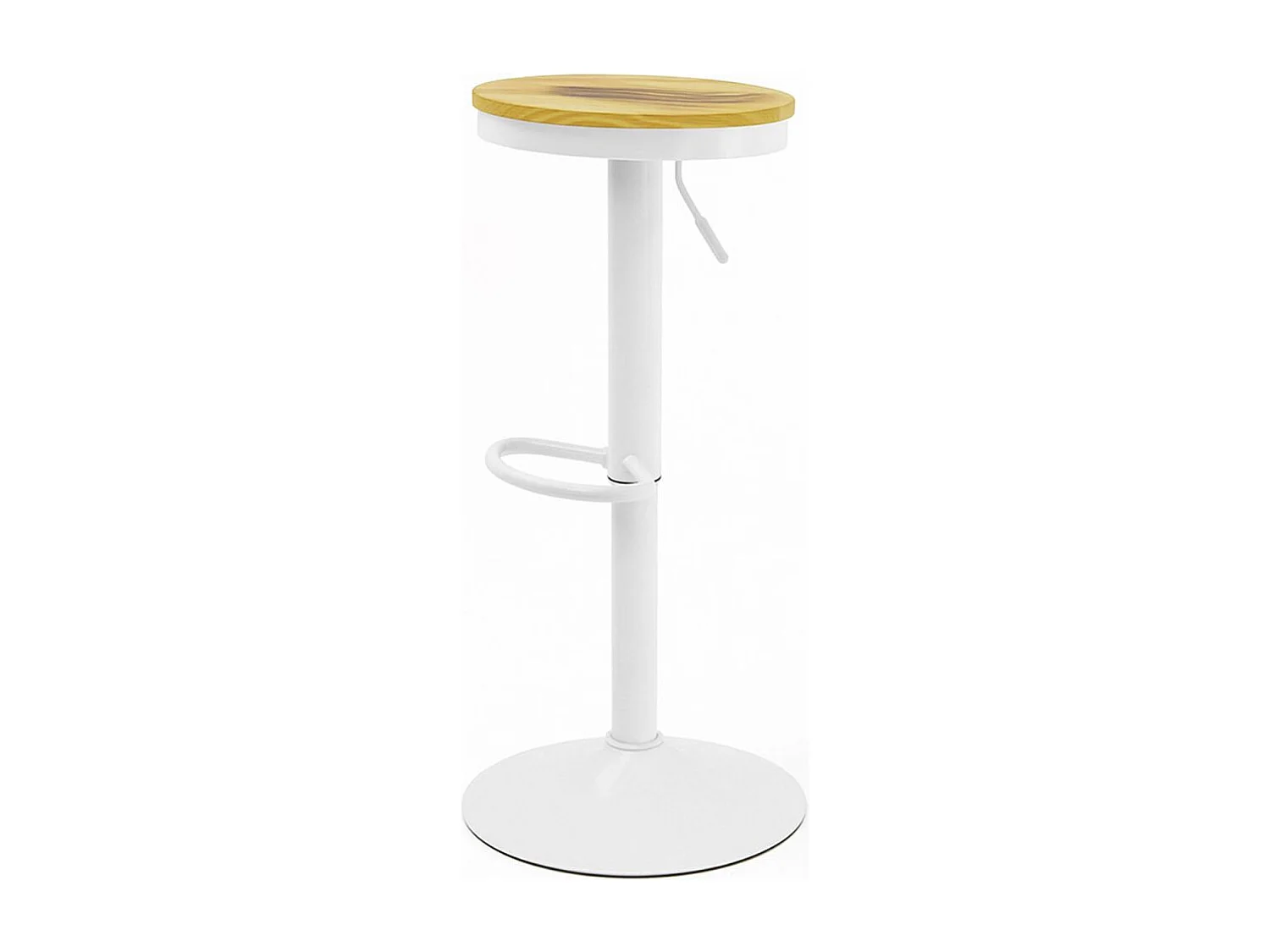 Taburetes Cocina - Taburete Vikin Asiento Madera - Blanco