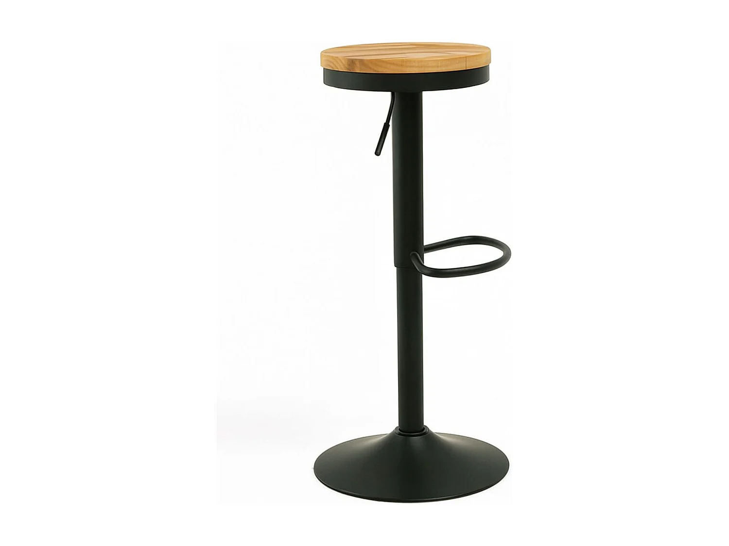Taburetes Cocina - Taburete Vikin Asiento Madera - Negro