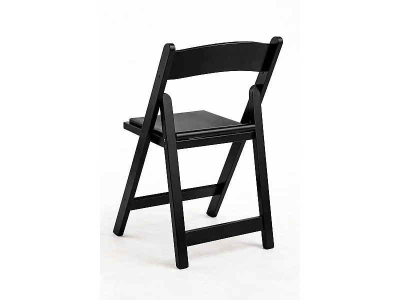 Sillas Plegables - Pack 4 Sillas Gala Plegable con Cojín efecto Madera - Negro