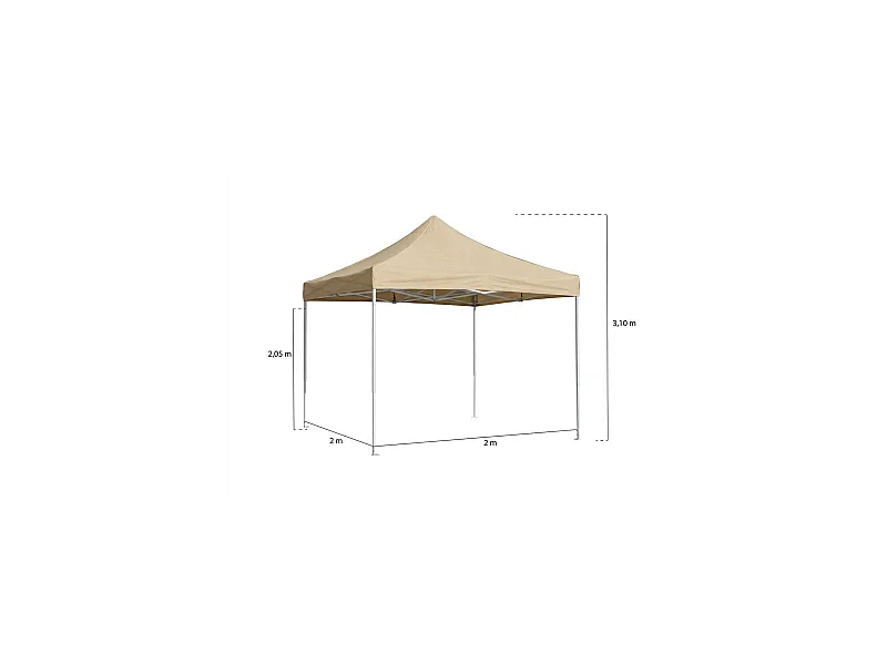 Carpas Plegables 2x2 - Carpa 2x2 One - Crema