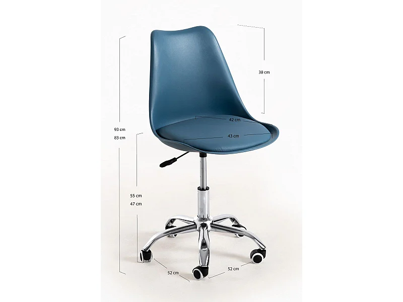 Silla de Oficina Neo en Azul Petróleo - Máxima Ergonomía - Ideal para Escritorio y Gaming