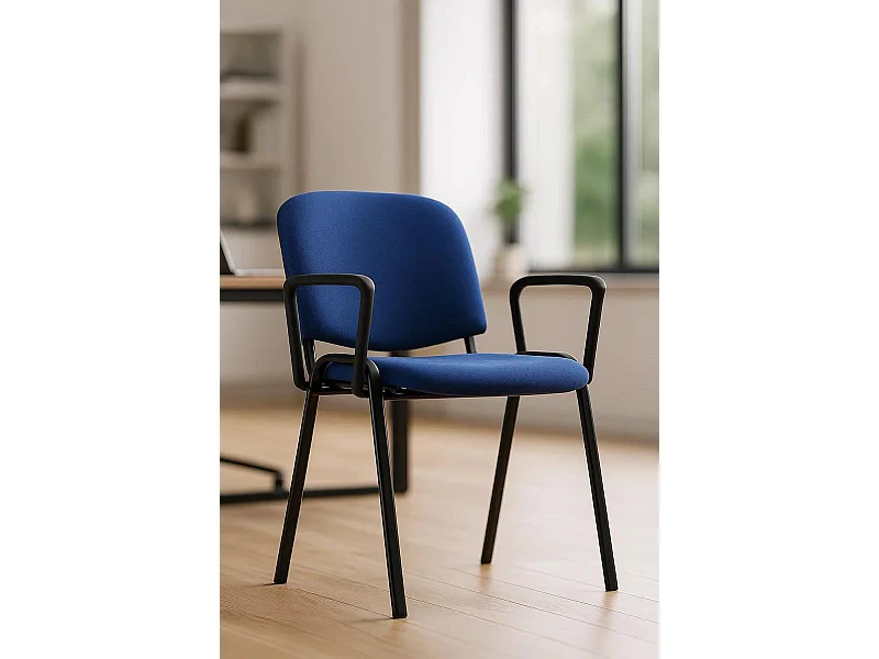 Pack 4 Sillas de Oficina sin ruedas ni brazos Ofis con Brazos - Máxima Ergonomía - Ideal para Escritorio y Gaming