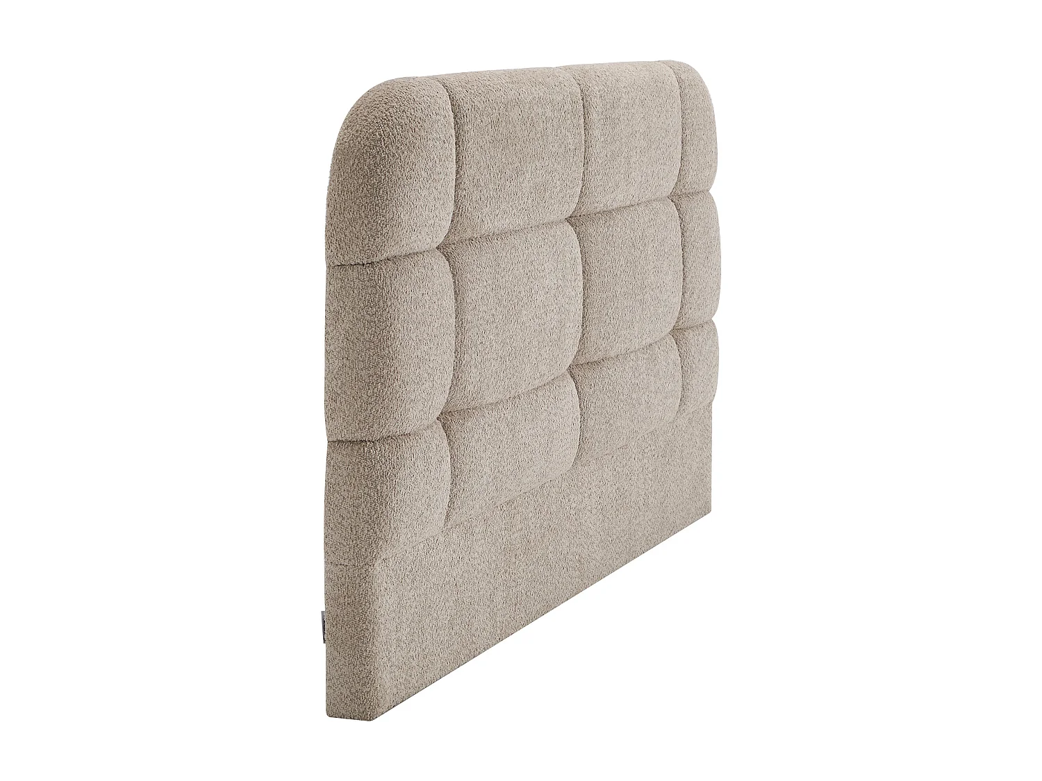 Bettkopfteil 180 cm - Bouclé-Stoff - Beige - FORIOSY