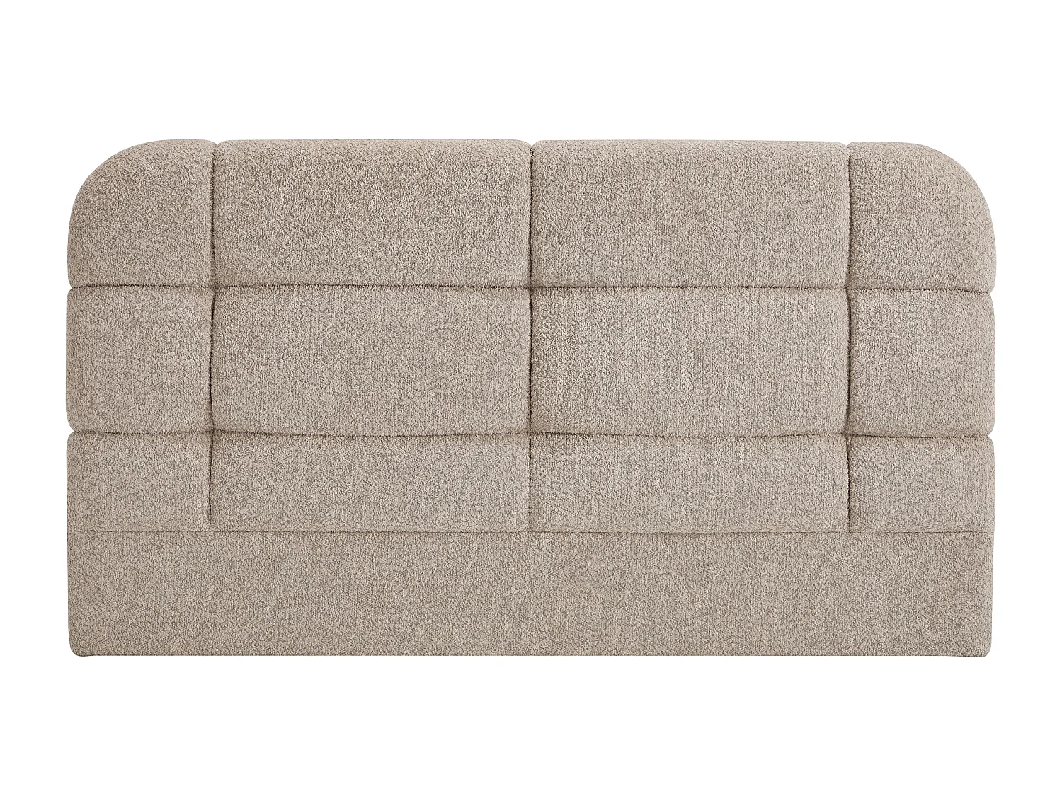 Bettkopfteil 180 cm - Bouclé-Stoff - Beige - FORIOSY