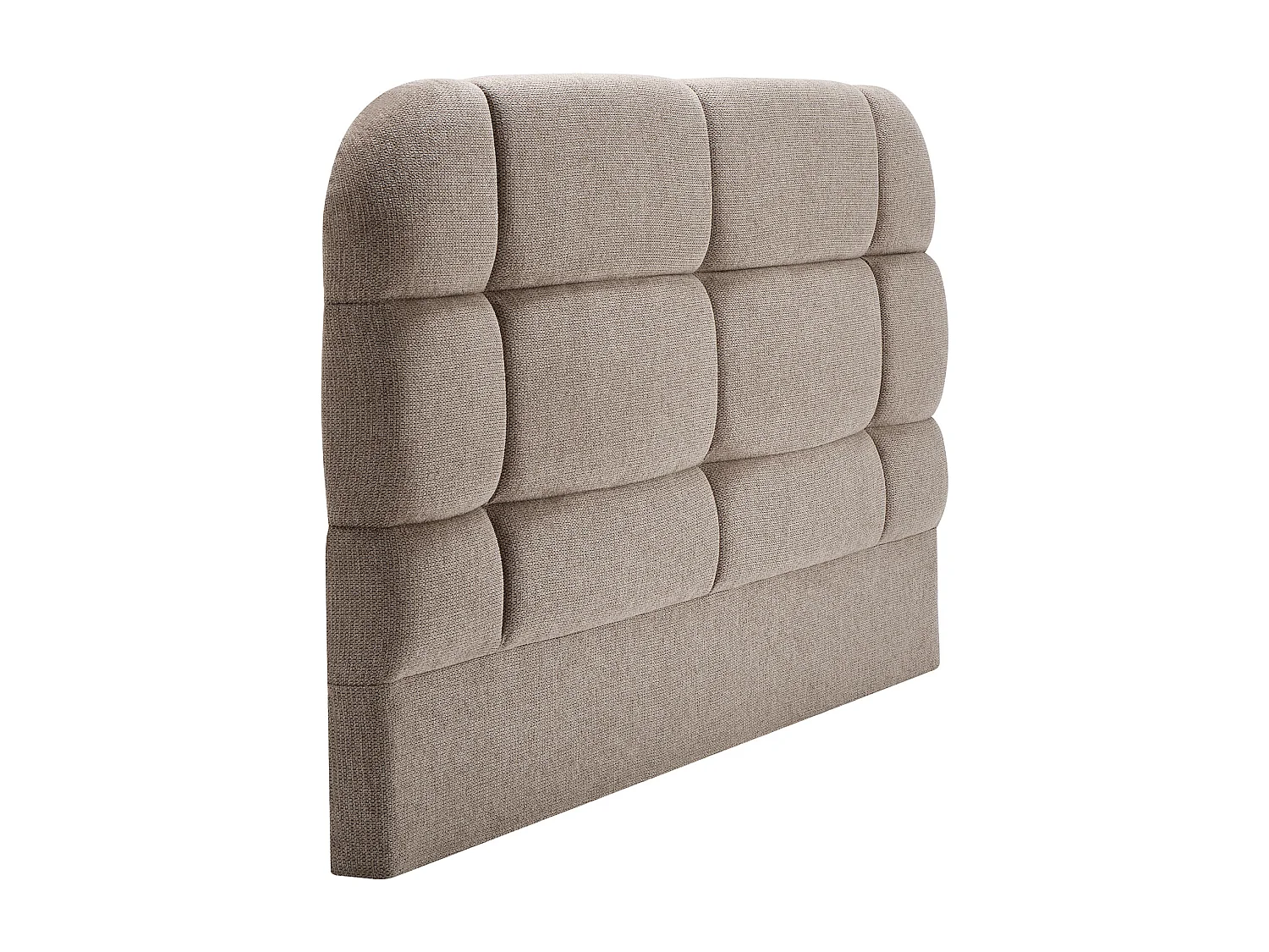 Tête de lit 160 cm - Tissu texturé - Taupe - FORIOSY