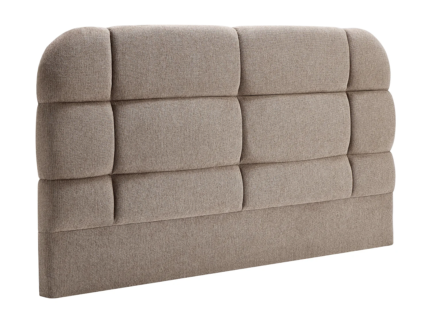 Tête de lit 160 cm - Tissu texturé - Taupe - FORIOSY