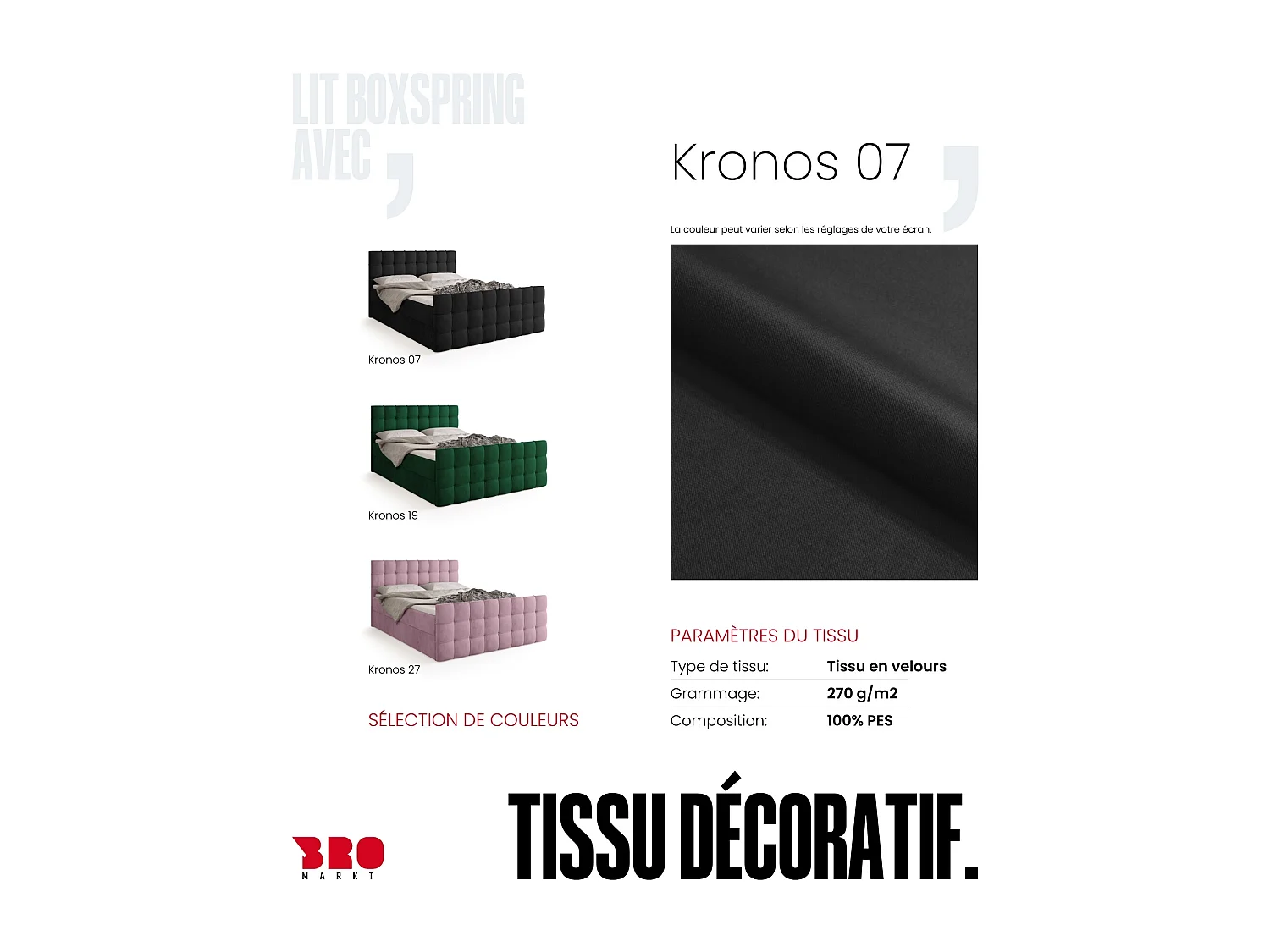 Lit boxspring avec rangement DETROIT DUO - matelas - surmatelas - noir - 140x200 cm