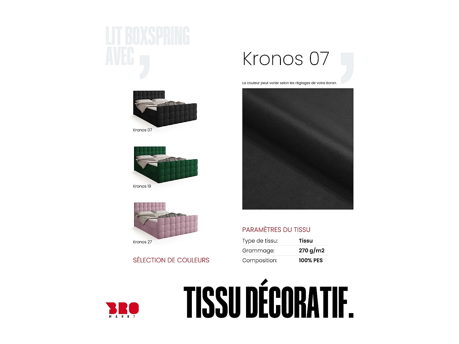 Lit boxspring avec rangement DETROIT DUO - matelas - surmatelas - noir - 160x200 cm