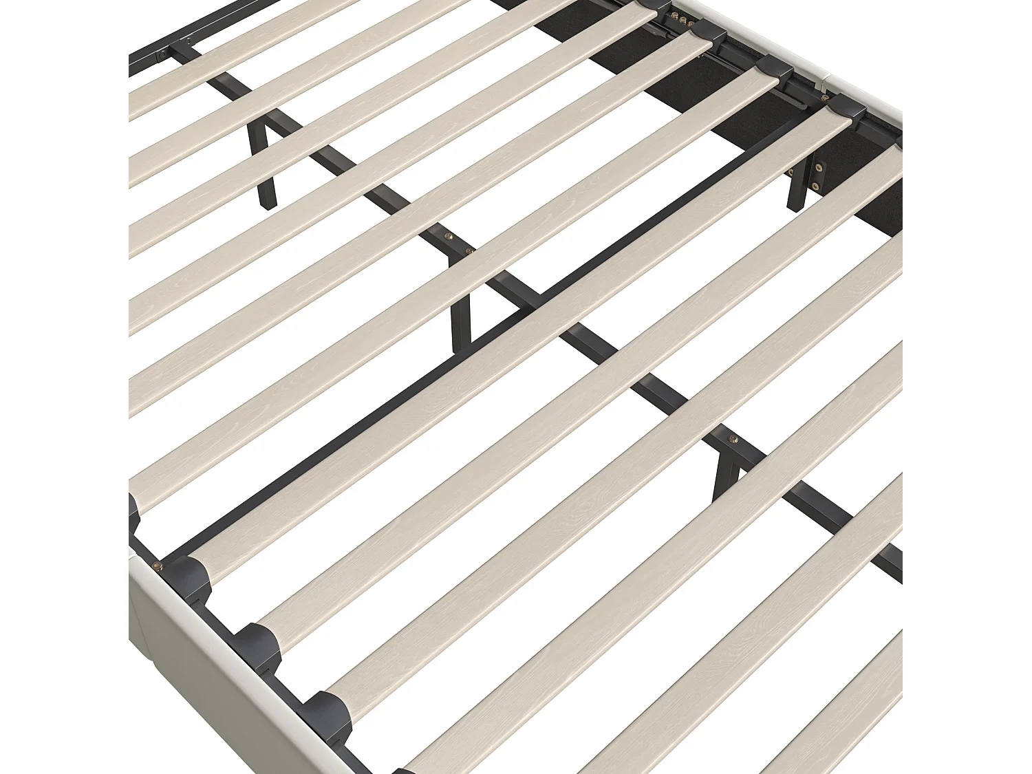Opbergbed van 140x190 cm met lattenbodem - Frans designbed van 140x190 cm met opbergruimte - fluweel - gebroken wit