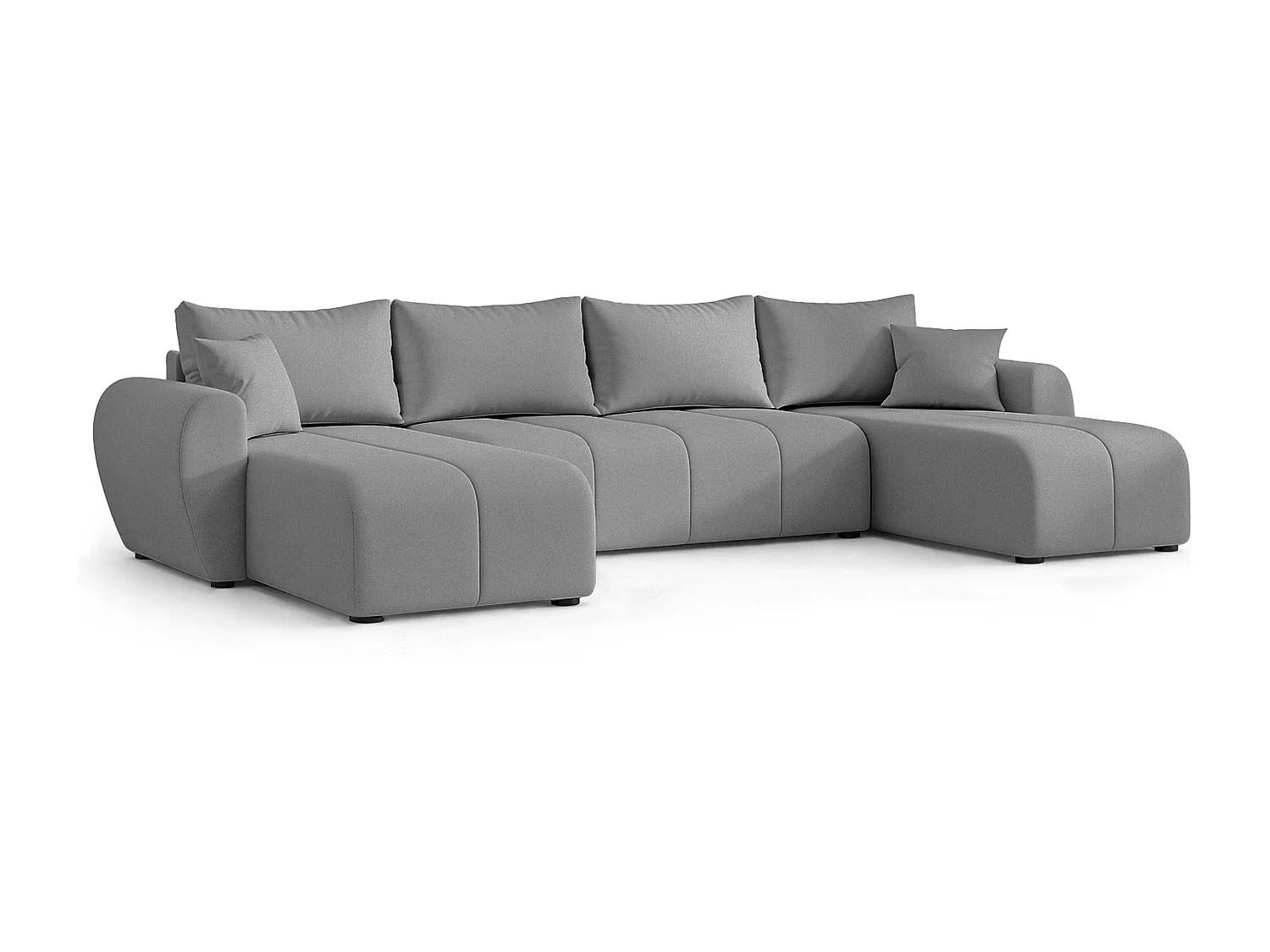 AX LIVING Canapé panoramique en U Malatya gris clair convertible 311 cm