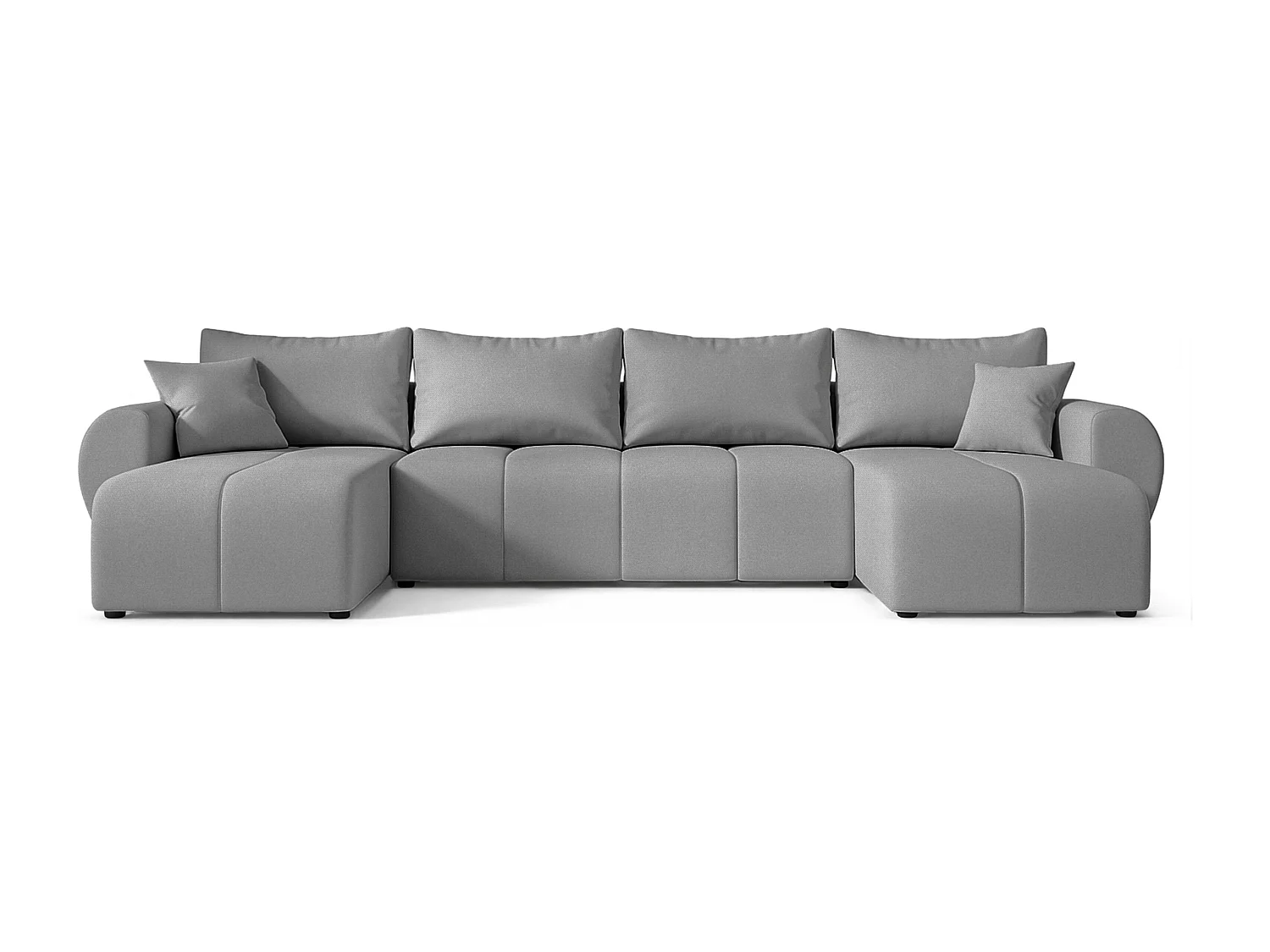 AX LIVING Canapé panoramique en U Malatya gris clair convertible 311 cm