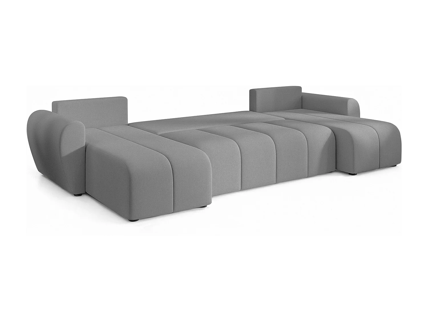 AX LIVING Canapé panoramique en U Malatya gris clair convertible 311 cm