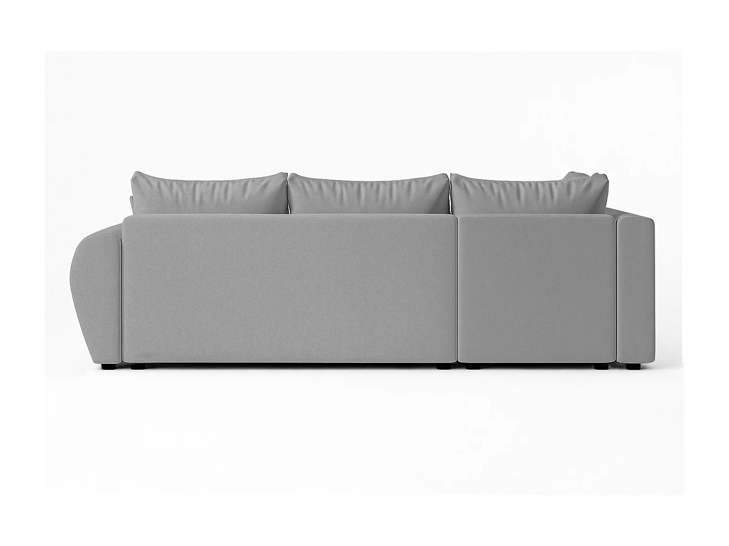 AX LIVING Canapé d’angle convertible Malatya L gris clair 235 cm confortable gauche