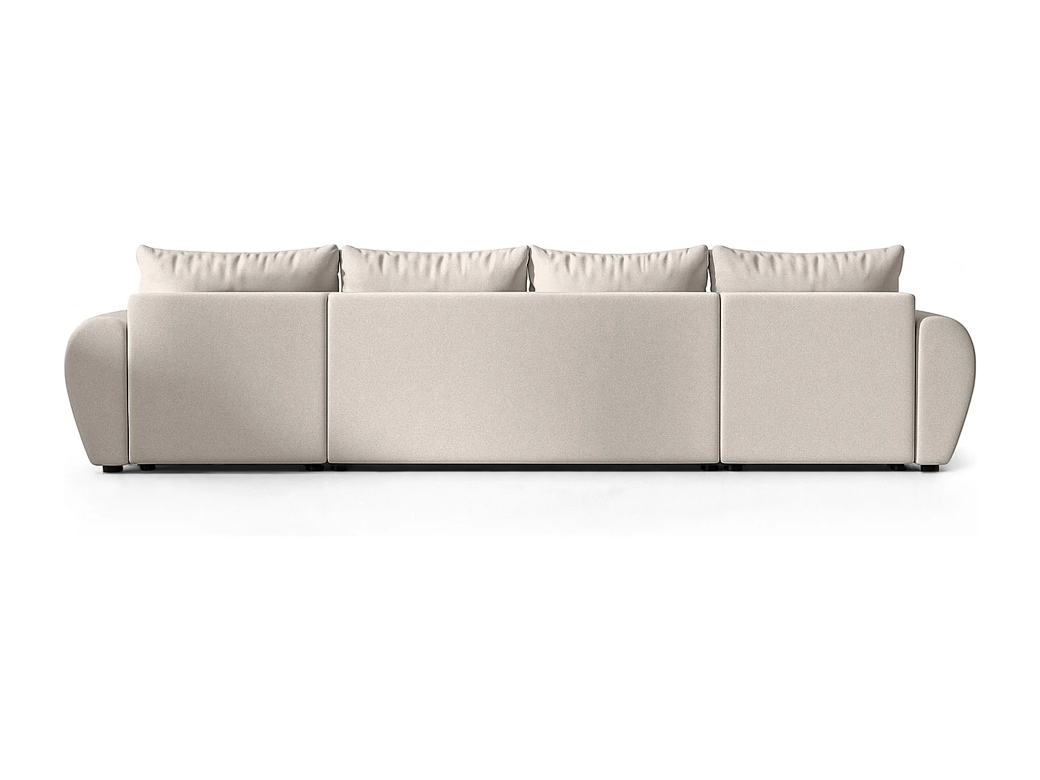 AX LIVING Canapé panoramique en U Malatya beige convertible 311 cm