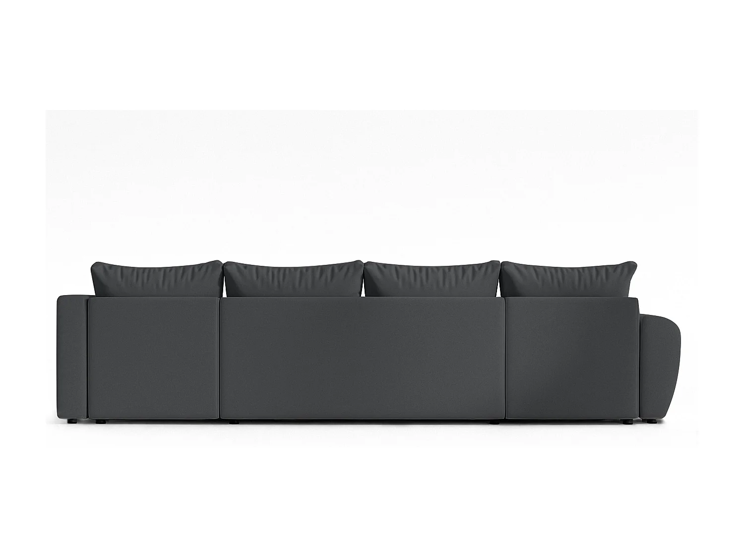 AX LIVING Canapé XXL en U Malatya gris foncé 303 cm convertible droite