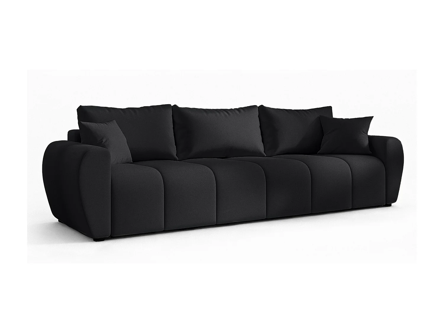AX LIVING Canapé convertible Malatya Big sofa noir 246 cm moderne