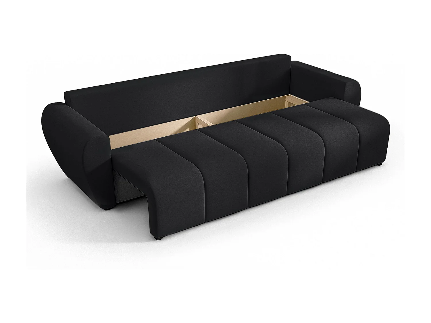 AX LIVING Canapé convertible Malatya Big sofa noir 246 cm moderne