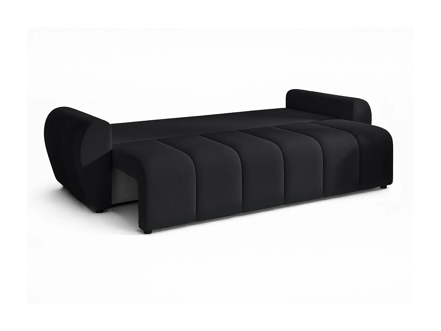 AX LIVING Canapé convertible Malatya Big sofa noir 246 cm moderne