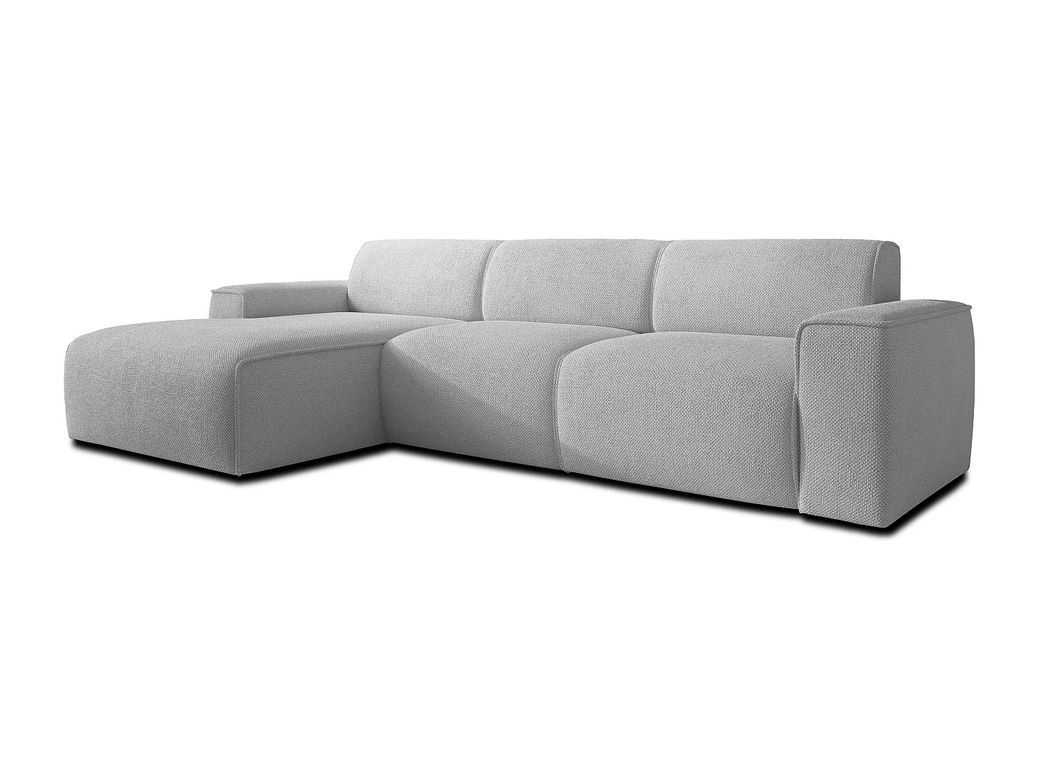 AX LIVING Canapé d’angle L Didim mini gris clair 310 cm moderne gauche