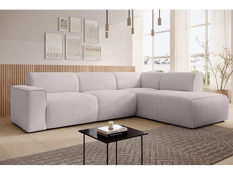 AX LIVING Couch Sofa L Form Didim L Creme – 292 cm, stilvoll & bequem R