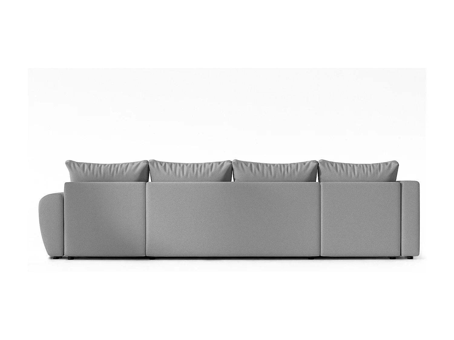 AX LIVING Canapé XXL en U Malatya gris clair 303 cm convertible gauche