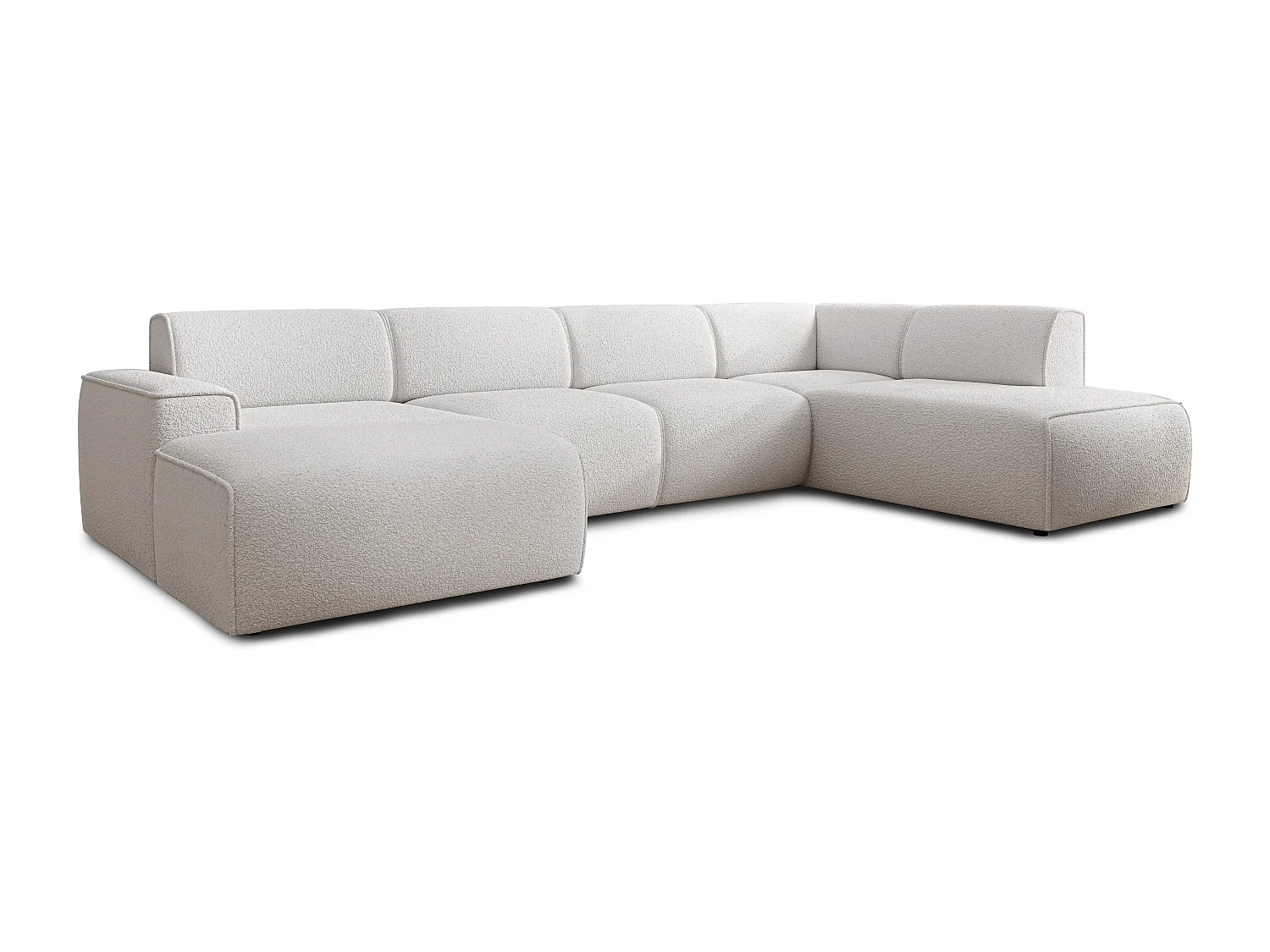 AX LIVING XXL Sofa U Form Didim Weiß 378cm breit, modern & großzügig R