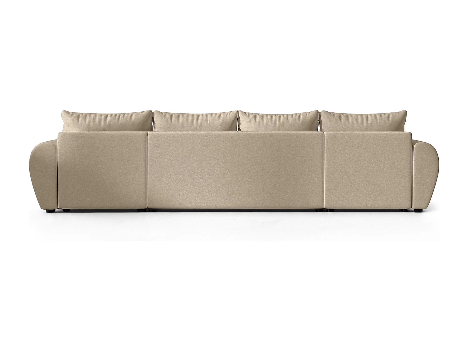 AX LIVING Canapé panoramique en U Malatya marron clair convertible 311 cm