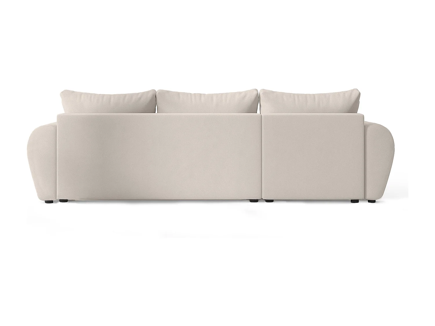 AX LIVING Canapé d’angle convertible Malatya L Mini beige gauche