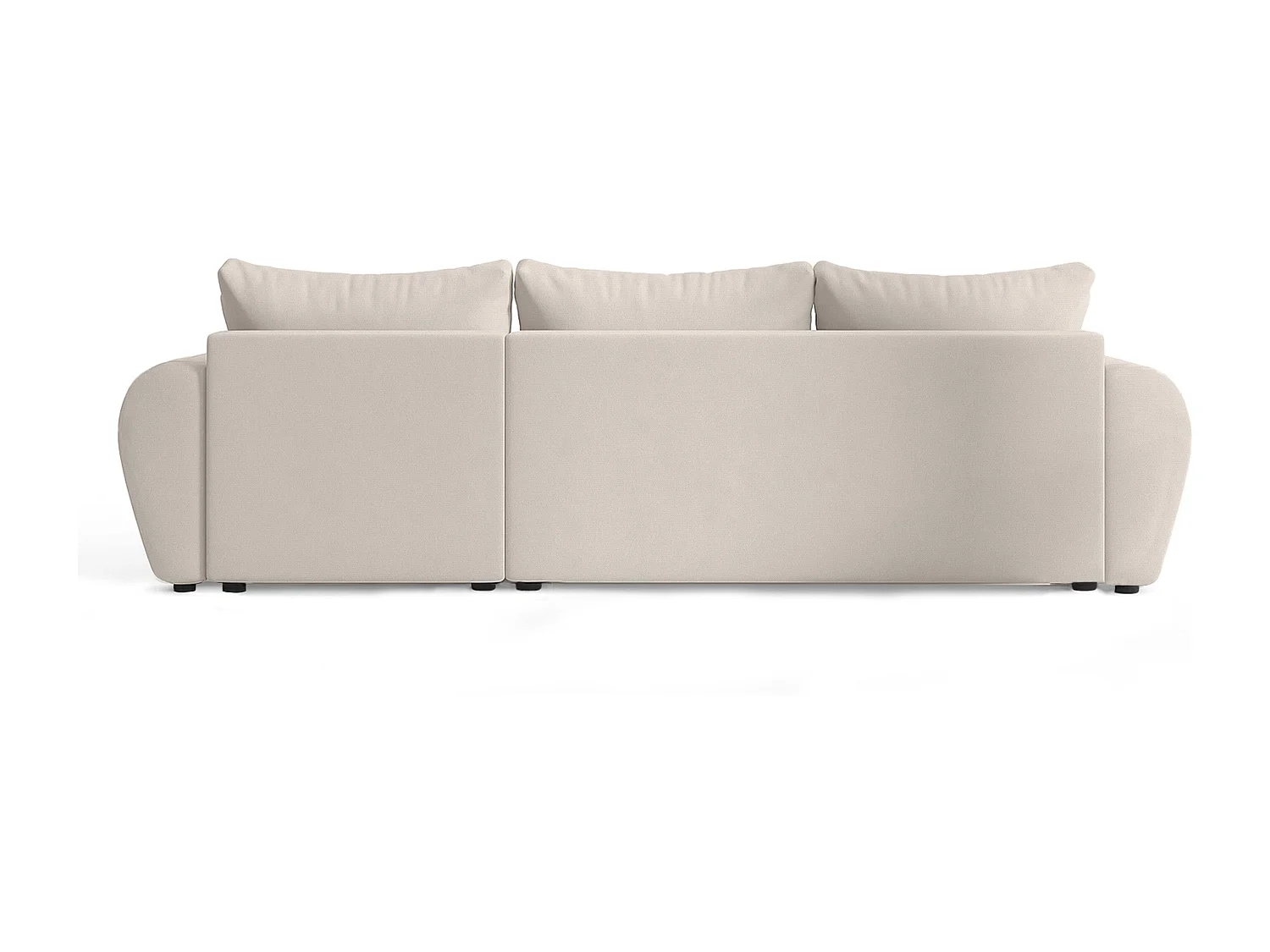 AX LIVING Canapé d’angle convertible Malatya L Mini beige droite