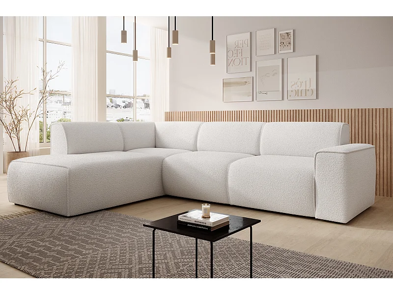 AX LIVING Couch Sofa L Form Didim L Weiß – 292 cm, stilvoll & bequem L