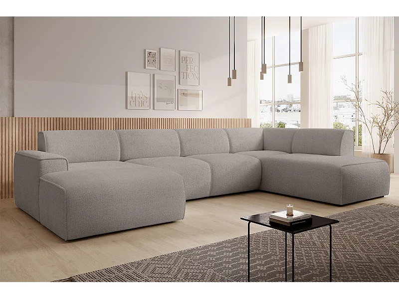 AX LIVING XXL Sofa U Form Didim Beige 378cm breit modern & großzügig R