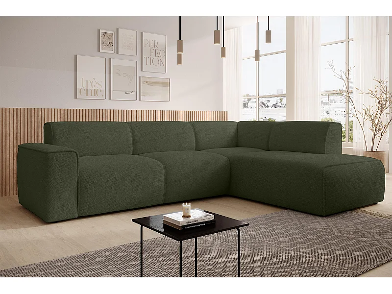 AX LIVING Couch Sofa L Form Didim L Grün – 292 cm, stilvoll & bequem R
