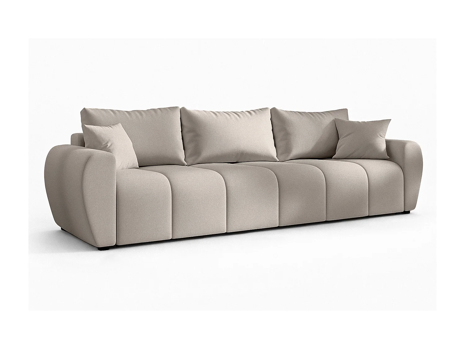 AX LIVING Canapé convertible Malatya Big sofa beige 246 cm moderne