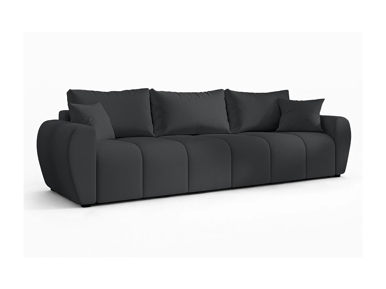 AX LIVING Canapé convertible Malatya Big sofa gris foncé 246 cm moderne