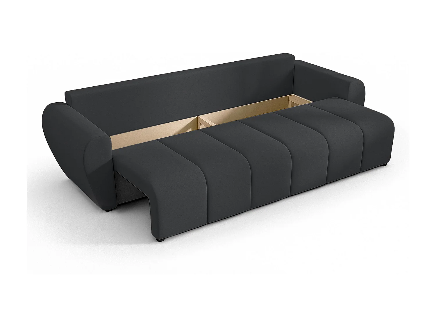 AX LIVING Canapé convertible Malatya Big sofa gris foncé 246 cm moderne