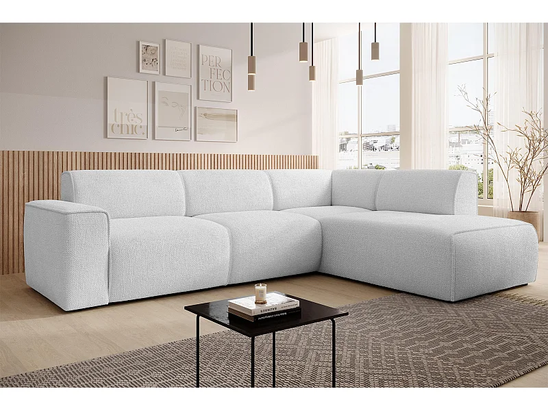 AX LIVING Couch Sofa L Form Didim L Silber 292 stilvoll & bequem R