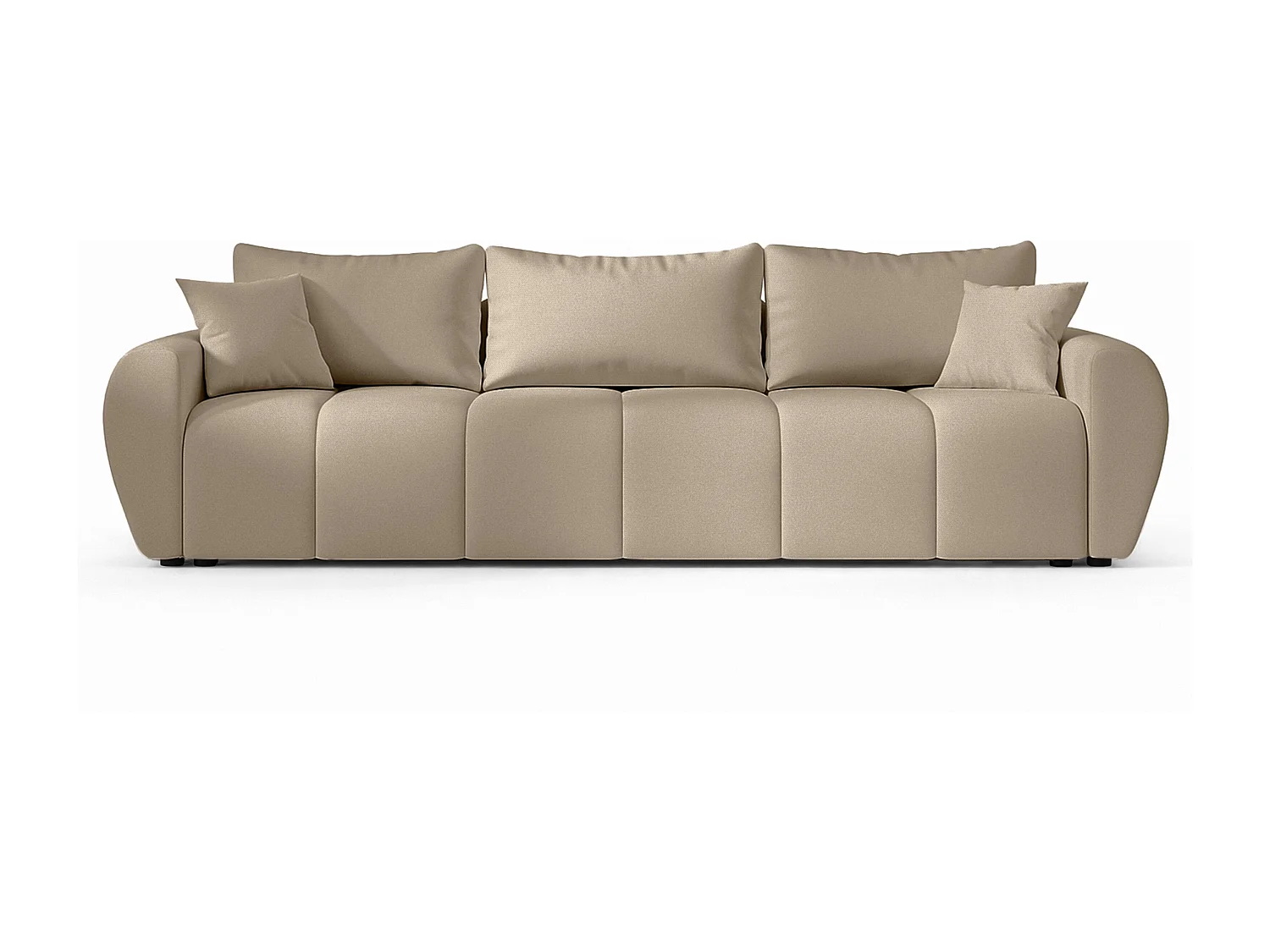 AX LIVING Canapé convertible Malatya Big sofa marron clair 246 cm moderne