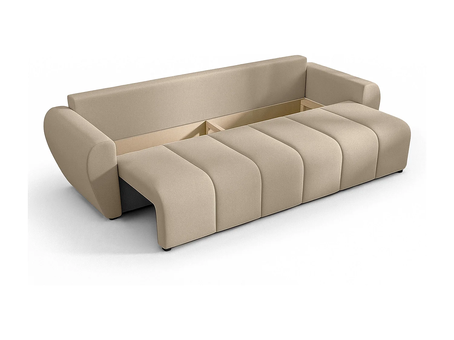AX LIVING Canapé convertible Malatya Big sofa marron clair 246 cm moderne