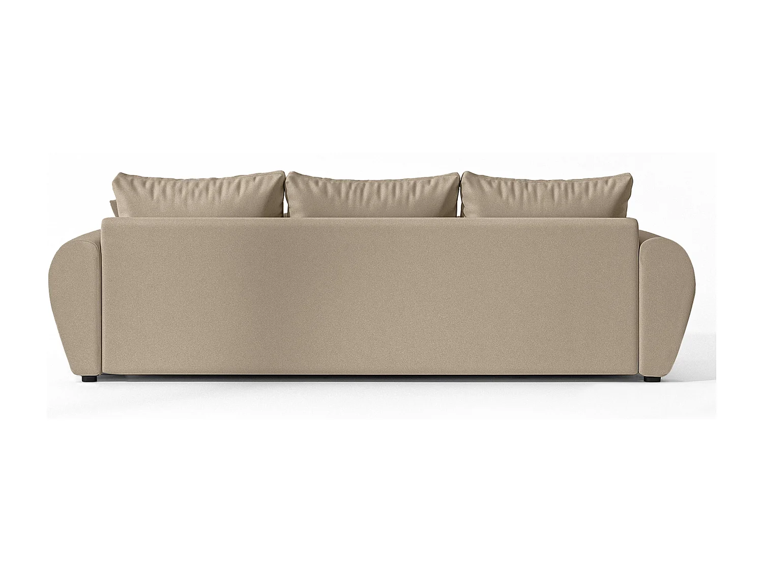 AX LIVING Canapé convertible Malatya Big sofa marron clair 246 cm moderne