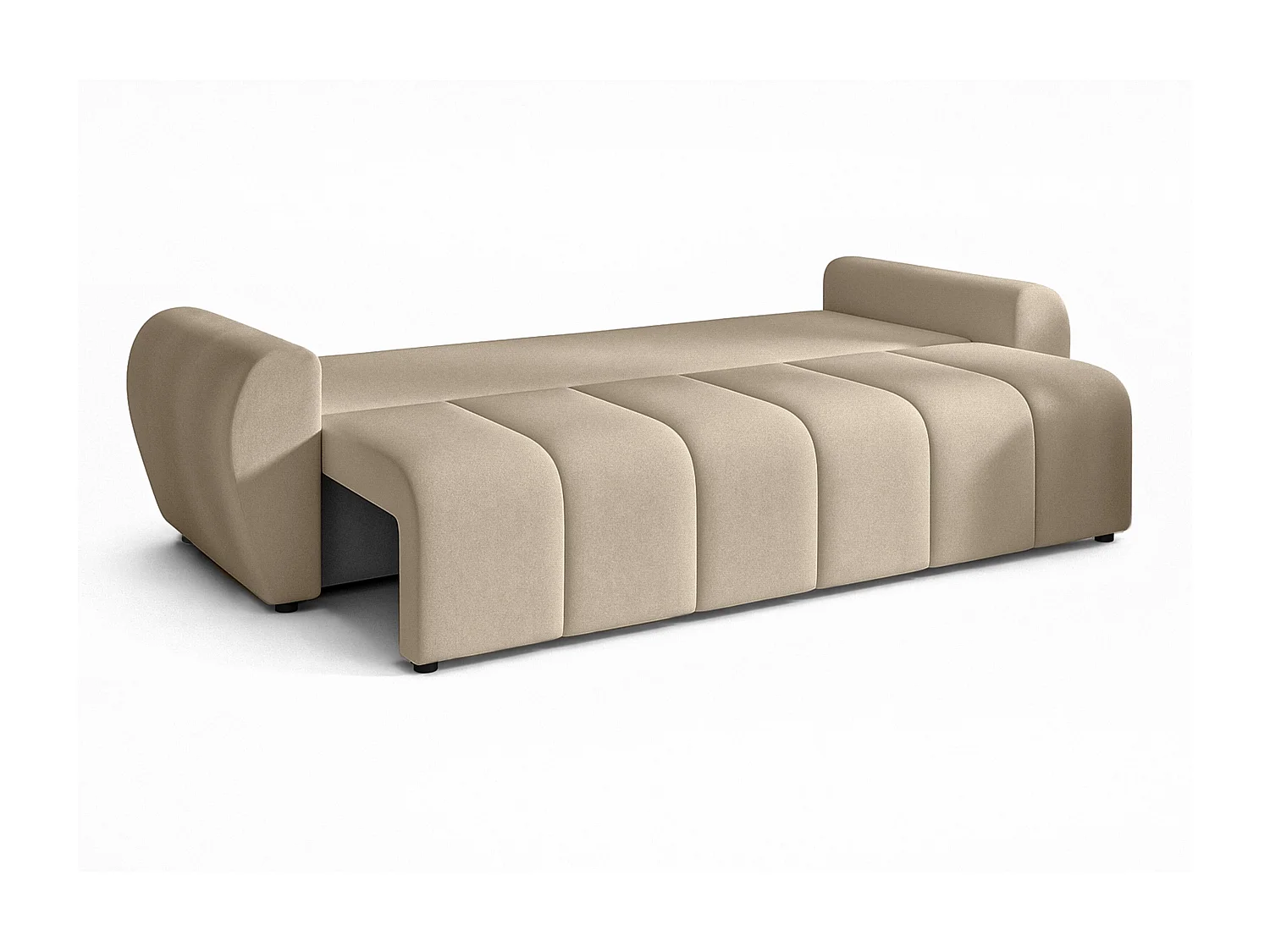 AX LIVING Canapé convertible Malatya Big sofa marron clair 246 cm moderne