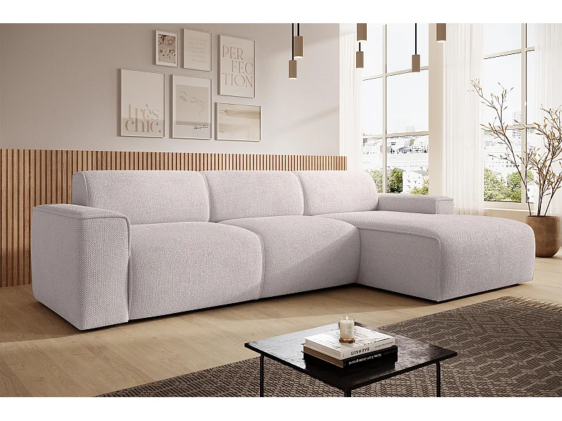 AX LIVING Couch Sofa L Form Didim mini Creme 310 cm breit, stilvoll R