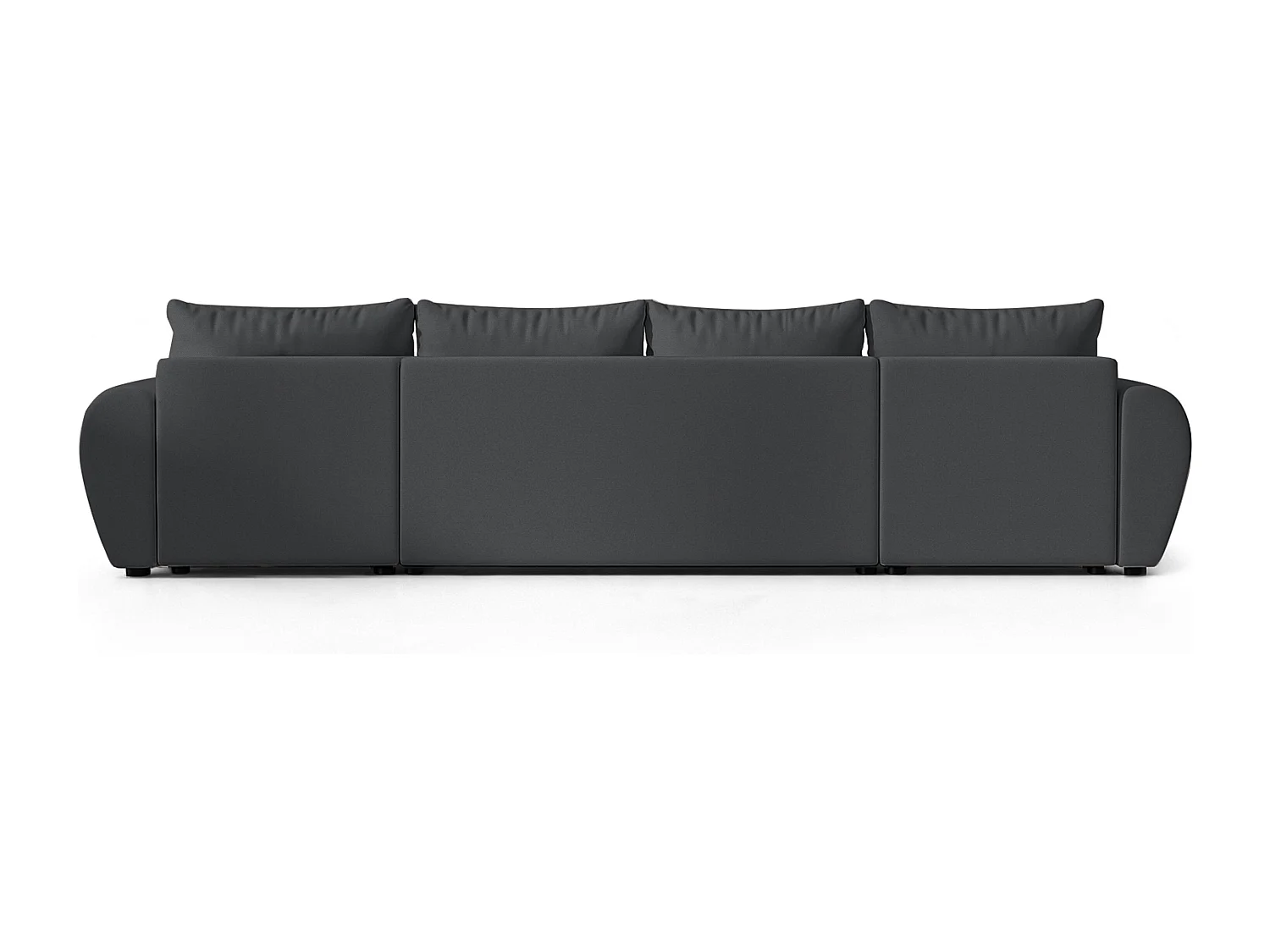 AX LIVING Canapé panoramique en U Malatya gris foncé convertible 311 cm