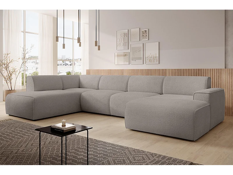AX LIVING XXL Sofa U Form Didim Beige 378cm breit modern & großzügig L