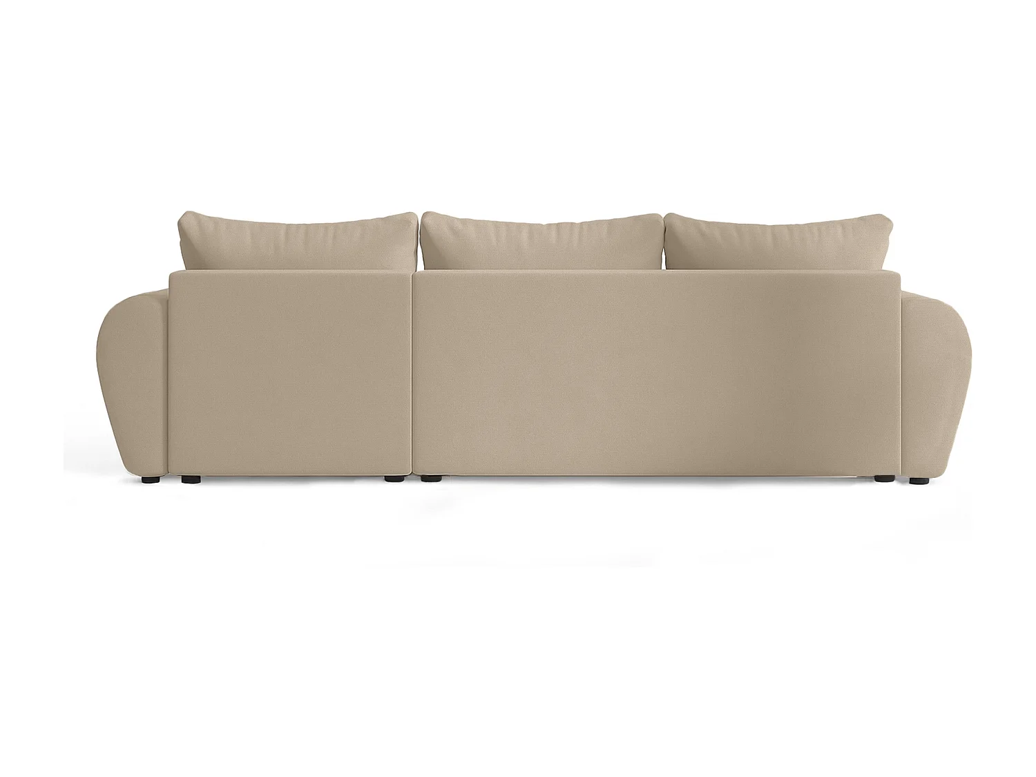 AX LIVING Canapé d’angle convertible Malatya L Mini marron clair droite