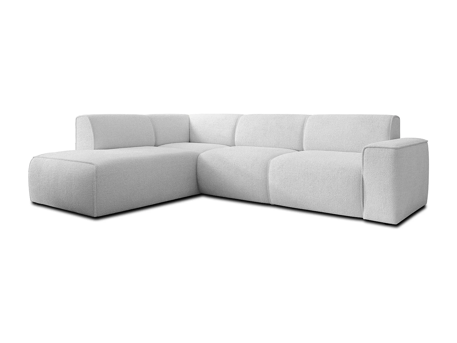 AX LIVING Couch Sofa L Form Didim L Silber 292 stilvoll & bequem L