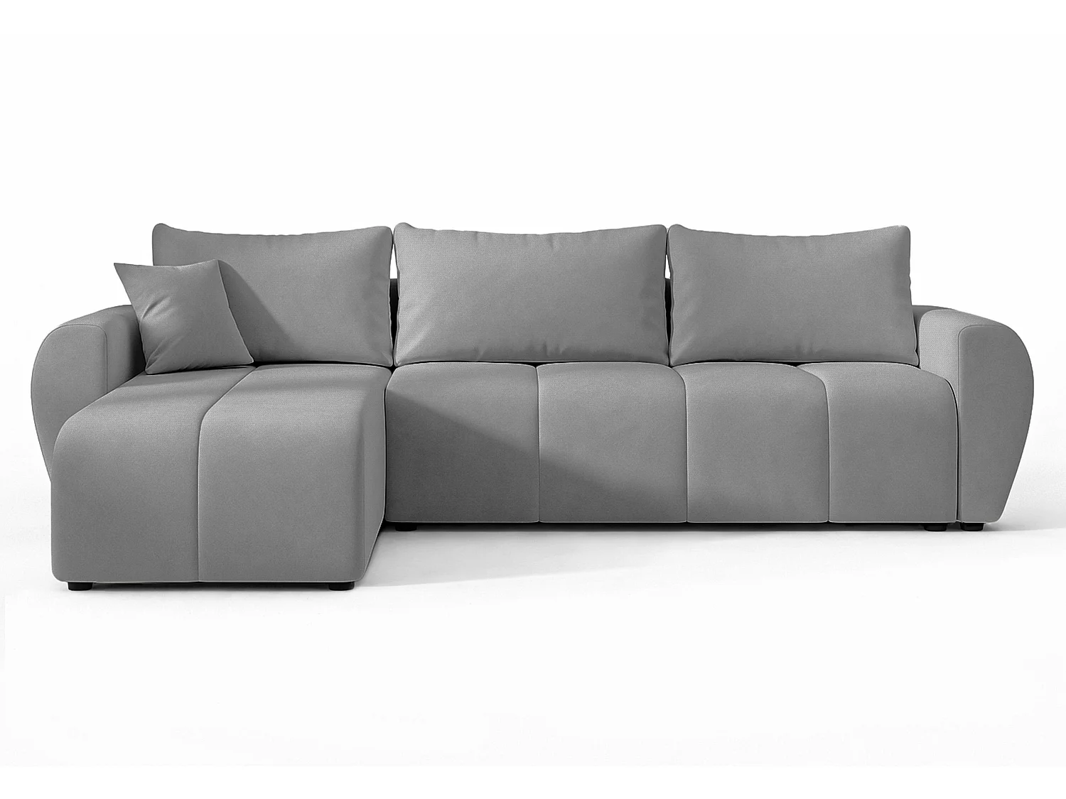 AX LIVING Canapé d’angle convertible Malatya L Mini gris clair gauche